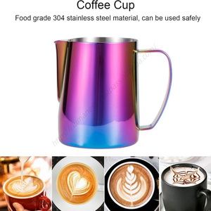 Pichet à lait en acier inoxydable de 600 ml pour mousseur à café, écologique, pour barista, outils d'espresso, usage bistro - Vente en gros - Product Image 5