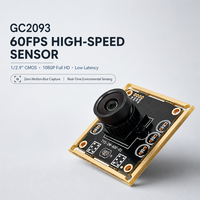 Modul Kamera USB 2MP GC2093 1080P 60fps Cahaya Rendah Papan 38x38mm untuk Terminal Kontrol Akses Pengenalan Wajah