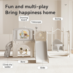 Venta de fábrica Rocket Toy Indoor Daycare Family Plastic <span class=keywords><strong>Slide</strong></span> and Swing Play House para niños <span class=keywords><strong>Slide</strong></span> Playground Play Equipment Set - Product Image 6