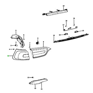 Luces Traseras para Jeep Cherokee 68102909AF 68102908AF, Lámpara Trasera LED 2014-2018 - Product Image 4