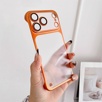 Funda Protectora para iPhone 12 13 17Pro ProMax, Media Cubierta, Sin Marco, Electrochapada, Esmerilada, Ultrafina, con Protector de Lente Anti-Caídas
