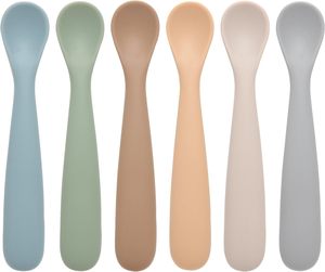 Utensilios <span class=keywords><strong>de</strong></span> alimentación <span class=keywords><strong>de</strong></span> punta suave sin BPA para bebés, cucharas <span class=keywords><strong>de</strong></span> alimentación <span class=keywords><strong>de</strong></span> silicona para bebés, utensilios <span class=keywords><strong>de</strong></span> comida para niños pequeños - Product Image 1