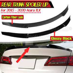 สปอยเลอร์ฝากระโปรงหลังฝากระโปรงหลังสำหรับ Acura TLX 2015-2020 V สไตล์มันวาวสีดำ/คาร์บอนไฟเบอร์จริง - Product Image 6