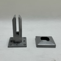 2205 Spigots de fixation pour verre en acier inoxydable, carrés, réglables, 160 mm