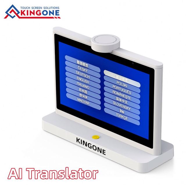 10 Inch AI Dual Screen Smart Translator Android System Desktop Voice Translation Device Support 50 Languages for Business Travel