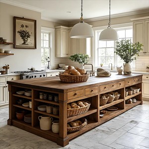 Cucina Modulare Moderna in Legno Massello su Misura con Isola Integrata e Mobili da Cucina - Product Image 4