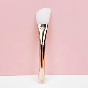 Manche en métal multifonctionnel double tête <span class=keywords><strong>DIY</strong></span> masque de nettoyage brosse en silicone souple pinceau de maquillage pour le visage application de crème massage des yeux - Product Image 5