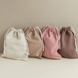 Wholesale Good Quality Cloth Portable Design Printed Blank Reusable Cotton Canvas Drawstring Bag With Custom Printed Logo