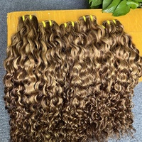 Haute qualité 100% naturel et brut # Extensions de cheveux humains brésiliens ondulés couleur ombrée P4-27, vente en gros