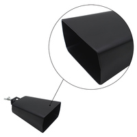 Cloche à vache en acier métallique de 5 pouces avec bâton pour batterie, kit de percussion manuelle