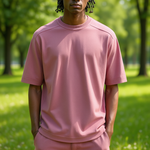 Flexora Sports Goods - Camiseta de Verano para Hombre, Manga Corta, Cuello Redondo, Tejido de Punto, 100% Algodón, Corte Regular, Transpirable, Secado Rápido, 220g - Product Image 2