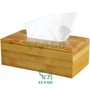 Organisateur de bureau Boîte à mouchoirs en bambou en bois Boîte de rangement simple pour serviettes de table Boîte à mouchoirs en bambou - Product Image 5