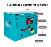 Generador Diésel Trifásico Silencioso, Generador para Obras de Construcción, Opcional 10kVA 20kVA 25kVA 30kVA 40kVA 50kVA 75kVA