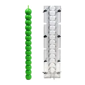 New DIY Homemade Pillar Bamboo JointCandle Making Mold Supplies Extra Long Tall Piled Balls Shaped Clear Plastic Candle Molds