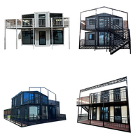 Maison conteneur à structure en acier à double aile extensible, respirante, installation rapide, mobile et personnalisable