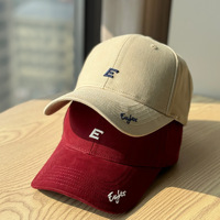 Topi Baseball OEM Berpinggiran Lengkung Bordir Huruf Terstruktur untuk Pria dan Wanita