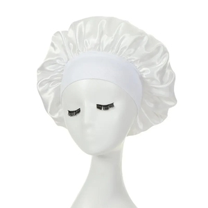 <span class=keywords><strong>Bonnet</strong></span> de nuit pour bébé avec logo personnalisé, couleur unie, en satin, avec large bande, accessoires pour cheveux, pour un usage quotidien, les voyages et les activités de plein air, pour enfants - Product Image 6
