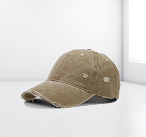 Gorra de Béisbol de 5 Paneles, Estilo Coreano, Color Sólido, Desgastada y Rasgada, Unisex, para Primavera/Verano, Moderna y Versátil - Product Image 3