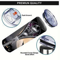 Gobelet personnalisé Jack Skellington de 20 oz, fermeture éclair, Halloween, stock américain et livraison gratuite