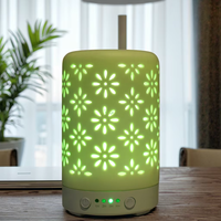 Diffuseur d'huiles essentielles électrique en céramique à ultrasons, veilleuse à 7 couleurs changeantes, minuterie, humidificateur d'aromathérapie pour voiture et maison