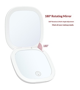 도매 제조업체 터치 조명 데스크탑 원형 화장대 조명 전구 LED 메이크업 거울 포함 - Product Image 6