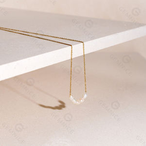 Gemnel Custom 925 Silver Jewelry <strong>Pearl</strong> <strong>Necklace</strong> Freshwater <strong>Pearl</strong> Beads Clavicle <strong>Necklace</strong> Smile Shape Jewelry Wholesale <strong>Necklace</strong> - Product Image 4