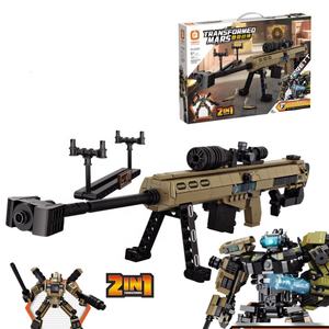 Modèle de construction de fusil de sniper Barrett 2 en 1 FC1036, jouet éducatif créatif, ensemble en plastique ABS - Product Image 2