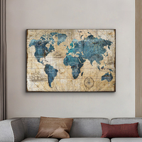 Carte du monde moderne image moderne produit en gros décor à la maison peinture