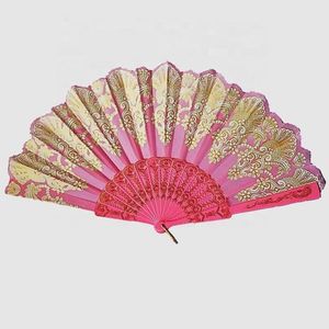 Abanicos de Seda Clásicos de Alta Calidad 2018, Abanicos de Mano Personalizados con Diferentes Colores - Product Image 5