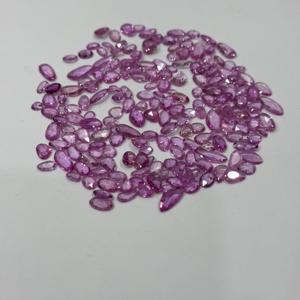 อัญมณีแซฟไฟร์สีชมพูธรรมชาติแบบหลวมตัดแบนมีรูปร่างผสมและตัดกุหลาบสำหรับเครื่องประดับ - Product Image 4