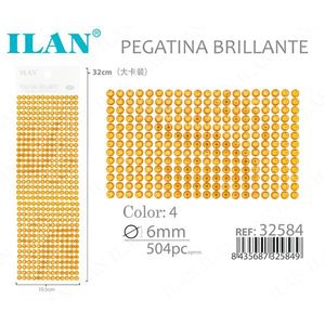 Adesivi con Strass Ilan 6mm Colore Oro Confezione Grande da 504 Pezzi - Product Image 3