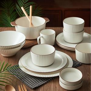 Blue Stone Ware Crokery French Ceramic Stoneware Glaze Hotel European Vintage Luxury Tableware Dinnerware Dinner Set with <b>Mugs</b> - Product Image 5