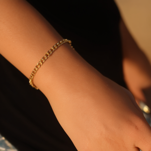 Fashion Chain <b>Bracelet</b> Gold Plated 316L Stainless Steel <b>Crystal</b> Inlay Adjustable Link Design - Product Image 3