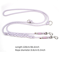 Reflektierende Nylon-Multifunktions-Hundeleine Freihändige Crossbody-Leine Verstellbare Spazierleine für Kleine und Mittelgroße Hunde Individuelles Logo