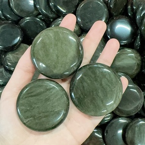 <span class=keywords><strong>Obsidienne</strong></span> <span class=keywords><strong>dorée</strong></span> naturelle de haute qualité ronde polie Collection de pierres précieuses de guérison cristal pour cadeau - Product Image 2