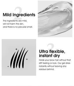 Lilywild Cire de <span class=keywords><strong>savon</strong></span> à sourcils imperméable <span class=keywords><strong>Fixateur</strong></span> de stratification mat végétal de haute qualité Tube de Gel à sourcils Gel à sourcils blanc de marque privée - Product Image 3