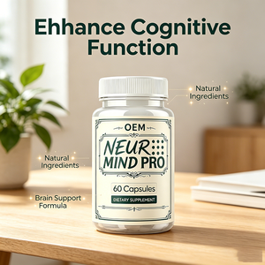 แคปซูล OEM Wholesale <span class=keywords><strong>Neur</strong></span> Mind Pro อาหารเสริมบำรุงสมองและระบบประสาทจากธรรมชาติ ช่วยเพิ่มความจำ ความจำเพาะ และความชัดเจนทางความคิด บรรจุ 60 แคปซูล - Product Image 2