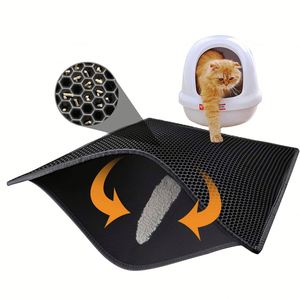 Tapis de litière pour chat en EVA de haute qualité, double couche, imperméable, anti-urine, antidérapant, en nid d'abeille - Product Image 1