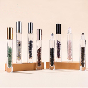 10ml mỏng cao hình tròn đá quý con lăn tinh dầu thủy tinh màu trong suốt nước hoa sang trọng cuộn trên chai - Product Image 3