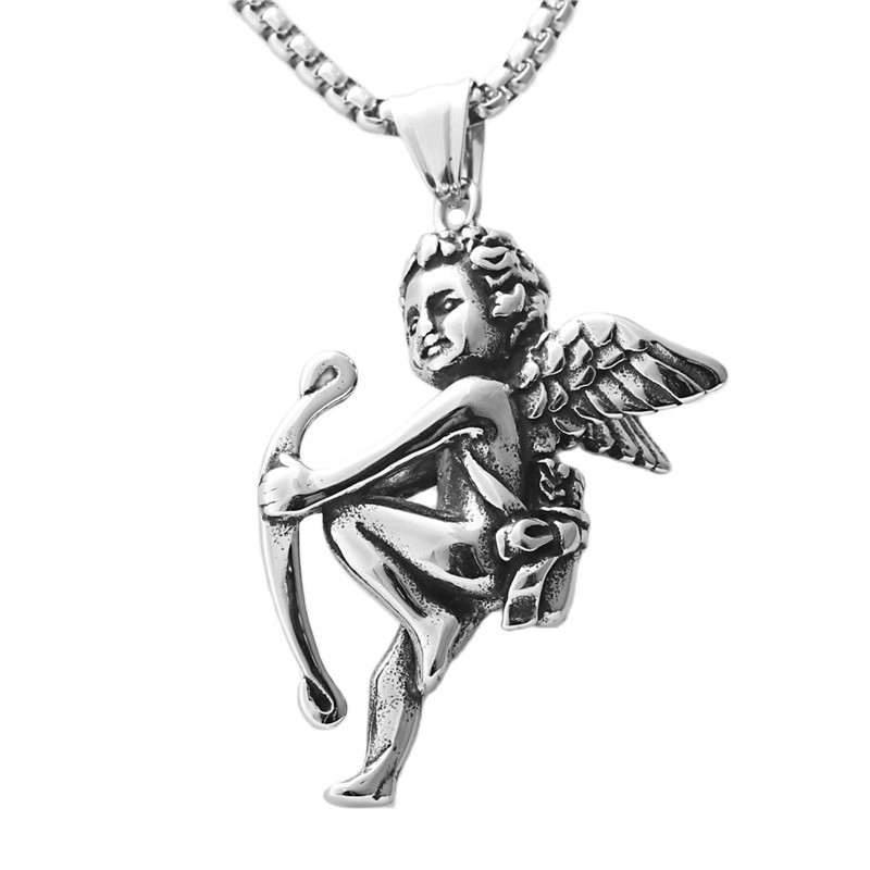 Pendentif en argent avec une chaîne de perles carrées de 3,0*60 cm