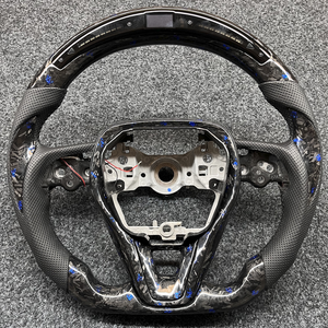 Feuille bleue personnalisée en fibre de carbone forgée LED de sport style course pour Toyota Corolla 2019 2020 <span class=keywords><strong>2021</strong></span> 2022 volant de voiture - Product Image 1