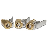 1 buah mobil truk kuningan pompa udara Chuck ban katup 8mm pompa katup klip klip penjepit konektor adaptor ban Inflator nosel