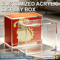 Étui de protection en acrylique personnalisable avec aimant N52, résistant aux UV, boîte de rangement en acrylique Etb pour boîte d'entraînement Elite Pokémon
