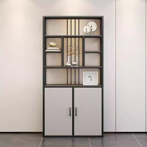 Modern Minimalist Metal Display Shelf <b>Light</b> Luxury Floor Standing Storage <b>Tea</b> Rack Wine Cabinet Living Room Partition - Product Image 2