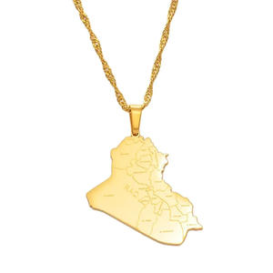 VENTE CHAUDE Bijoux De Charme Européen Américain Transfrontalier Multiple Carte Ville Pendentif Colliers Hommes Femmes Élégant Chaîne Unique - Product Image 5