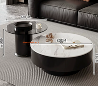 Table basse moderne en marbre et fer forgé, durable, pour salon, salle à manger, hôtel, villa, appartement, café et salon de thé
