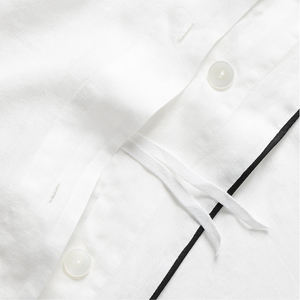 定制尺寸纯色欧洲亚麻材质床上用品套装枕套被套套装带镶边 - Product Image 5