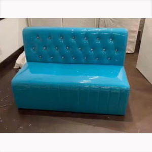 Mobilier restaurant canapé stand long banc salle à manger ensemble hôtel café canapés club bar bancs personnaliser couleur bleue bottes - Product Image 1