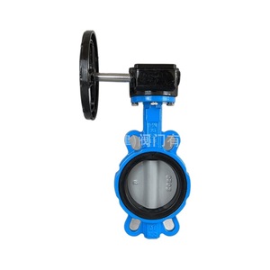 Válvula de Mariposa D371XN de Hierro Dúctil DN100 con Engranaje de Tornillo Sin Fin Manual, Centroalineada, Sellado Suave para Tratamiento de Agua - Product Image 1