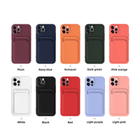 Étui de protection souple en TPU avec fente porte-cartes et protection d'objectif pour iPhone 17 16 15 14 13 12 11 Pro Max